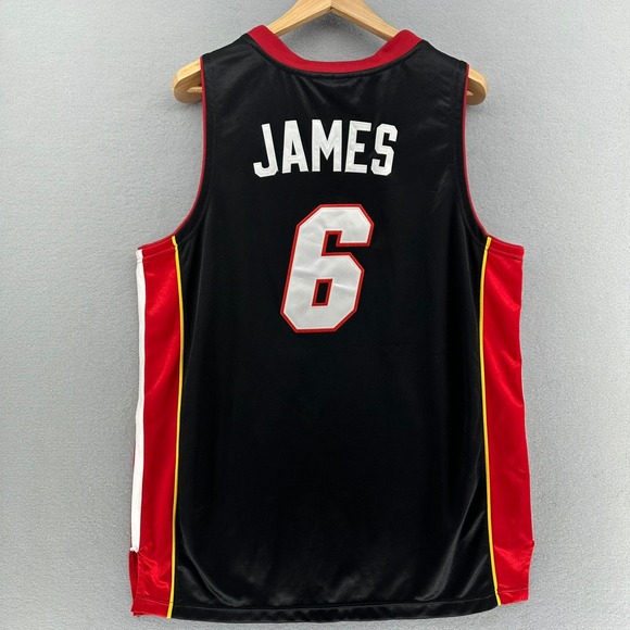 adidas Other - Adidas NBA Miami Heat Lebron James Jersey #6 Black SZ 54 NWT Streetwear Ball